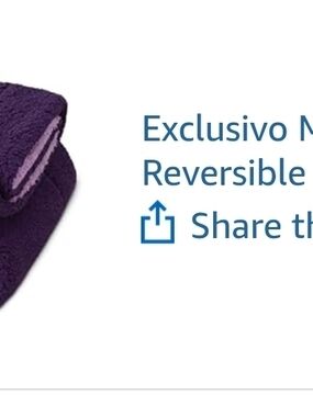 Reversible Plush Blanket - Deep Purple